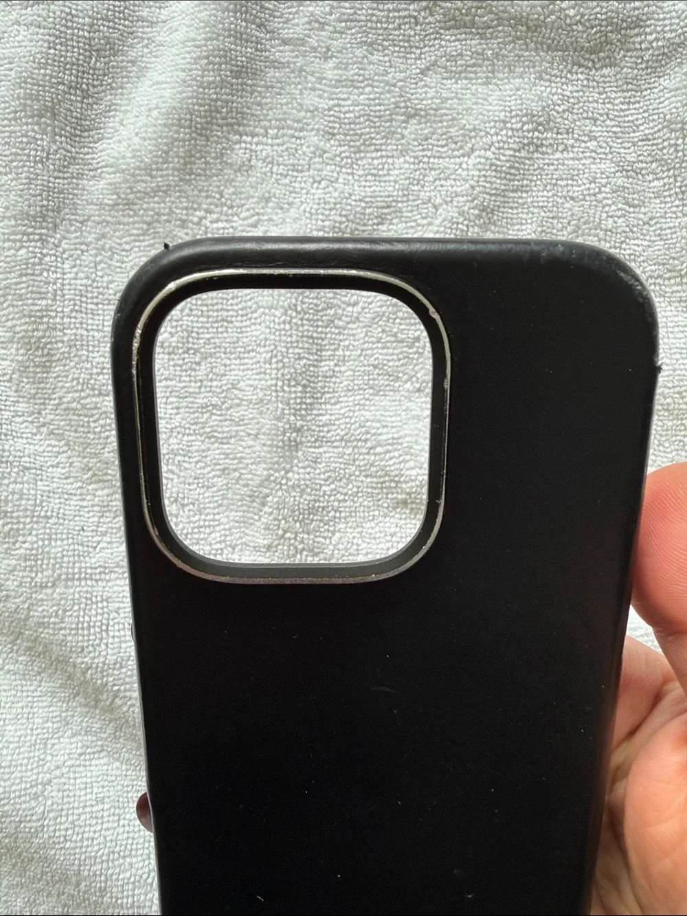 Genuine Leather iPhone 16 Pro Case Black Embossed AB Monogram Luxury